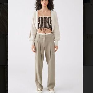 Urban Outfitters Light Tan Oversized Trousers